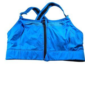 Sports Bra Medium Constantly Varied Gear Blue Full Zip fitness exercise clothes